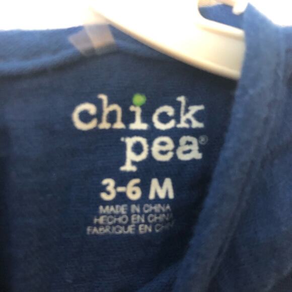 Chick Pea Two Piece Summer Style Sleeveless Blue and Tie Dye Romper Set Sz 3-6 M - Picture 12 of 16